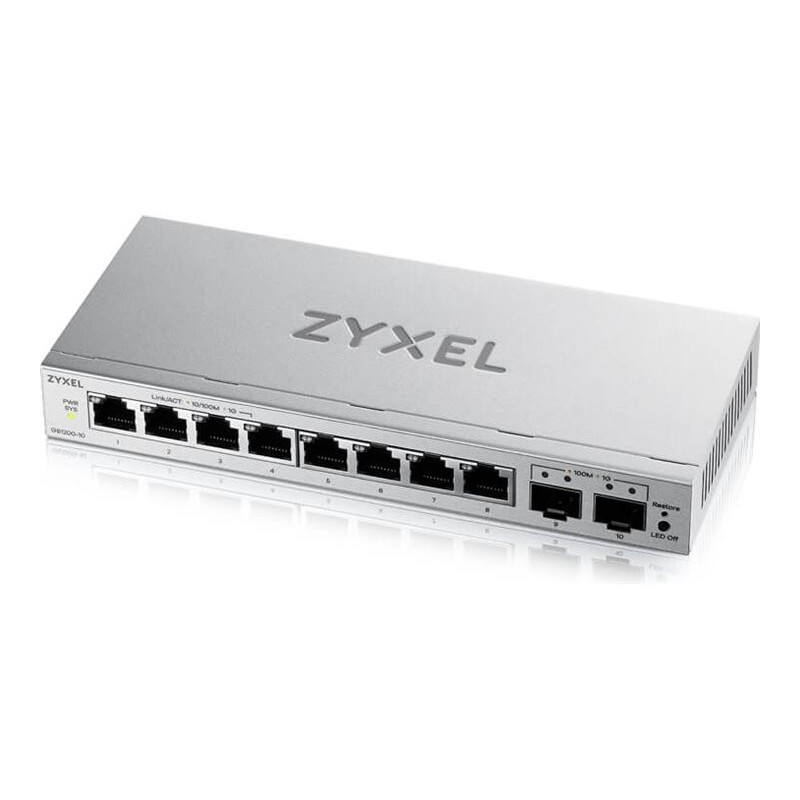 Stikalo (switch) ZyXEL GS1200-10v3, 8-port, SFP