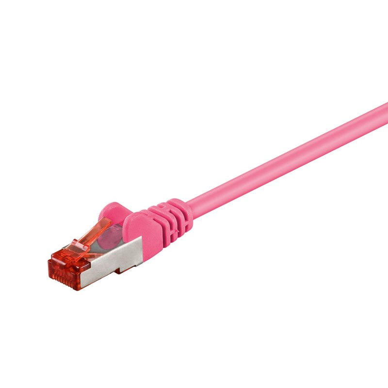 Mrežni kabel Goobay S/FTP (PiMF) CAT6, 1,5m, roza