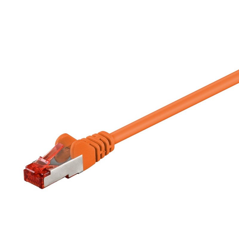 Mrežni kabel Goobay S/FTP (PiMF) CAT6, 1,5m, oranžen
