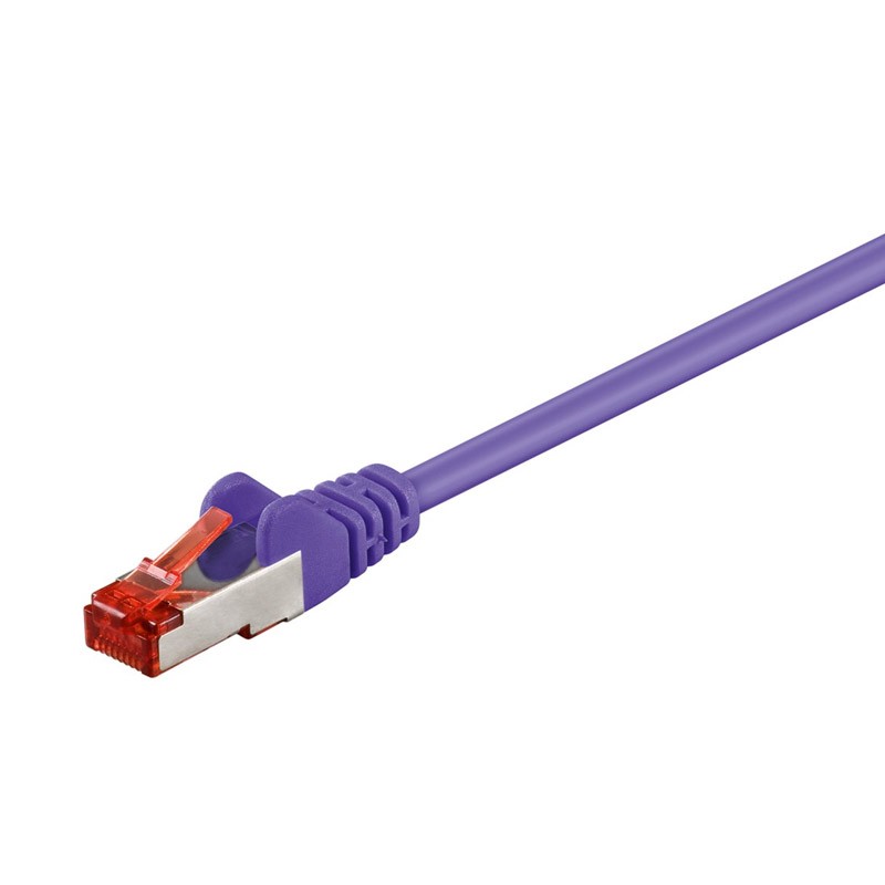 Mrežni kabel Goobay S/FTP (PiMF) CAT6, 1,5m, vijoličen