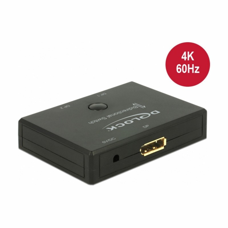 Video stikalo Delock 2:1 DisplayPort 4K dvosmerno 60Hz 18750