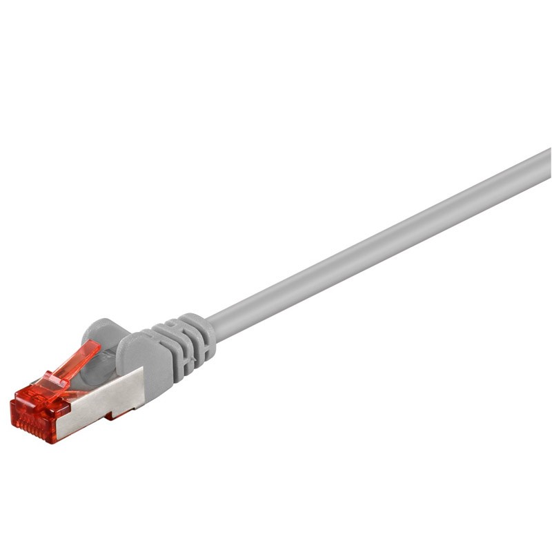 Mrežni kabel Goobay S/FTP (PiMF) CAT6, 0,25m, siv