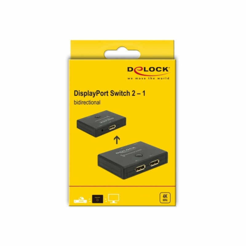 Video stikalo Delock 2:1 DisplayPort 4K dvosmerno 60Hz 18750