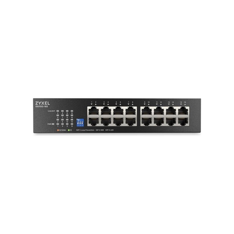 Stikalo (switch) ZyXEL GS1100-16S, 16-port z DIP stikalom