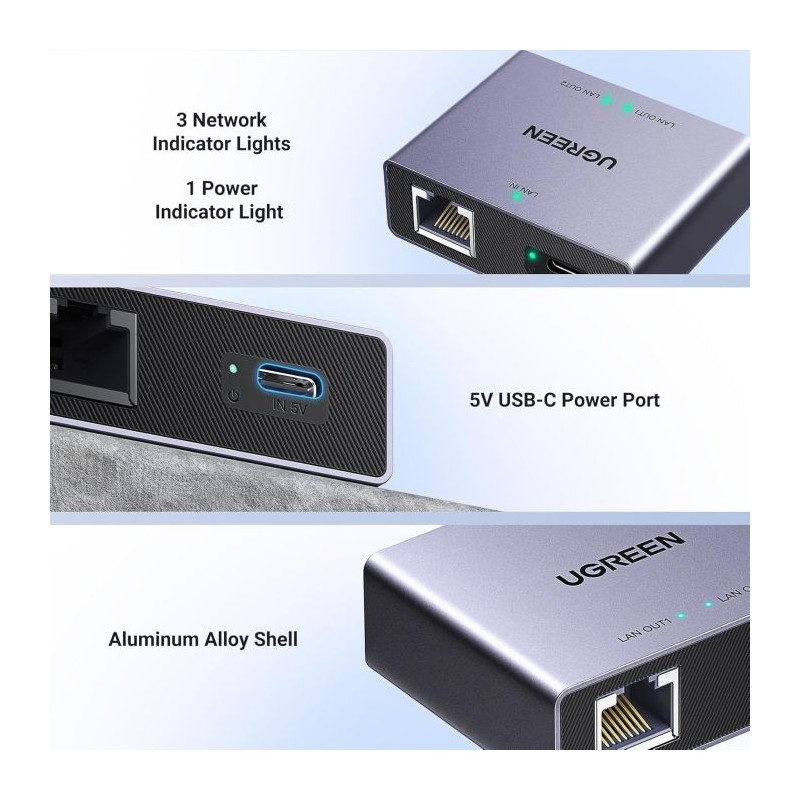 Adapter Ugreen NW301 LAN razdelilnik