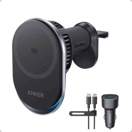 Avtomobilski brezžični polnilec Anker Prime 25W, črn