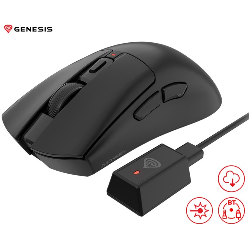 Miška Genesis Zircon 880 Pro, črna