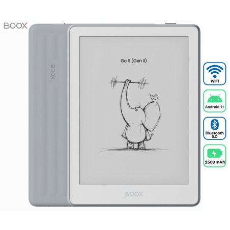 E-bralnik BOOX Go 6 Gen II, 3GB, 32GB, siv