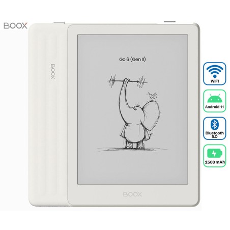 E-bralnik BOOX Go 6 Gen II, 3GB, 32GB, bel