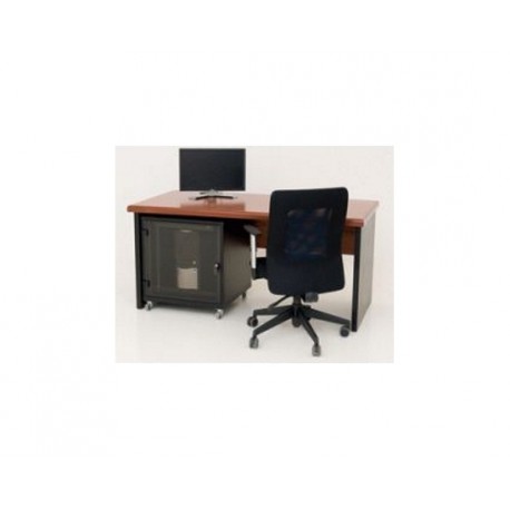 Kabinet 600x1000 12U 620 Triton črn na koleščkih samostoječi