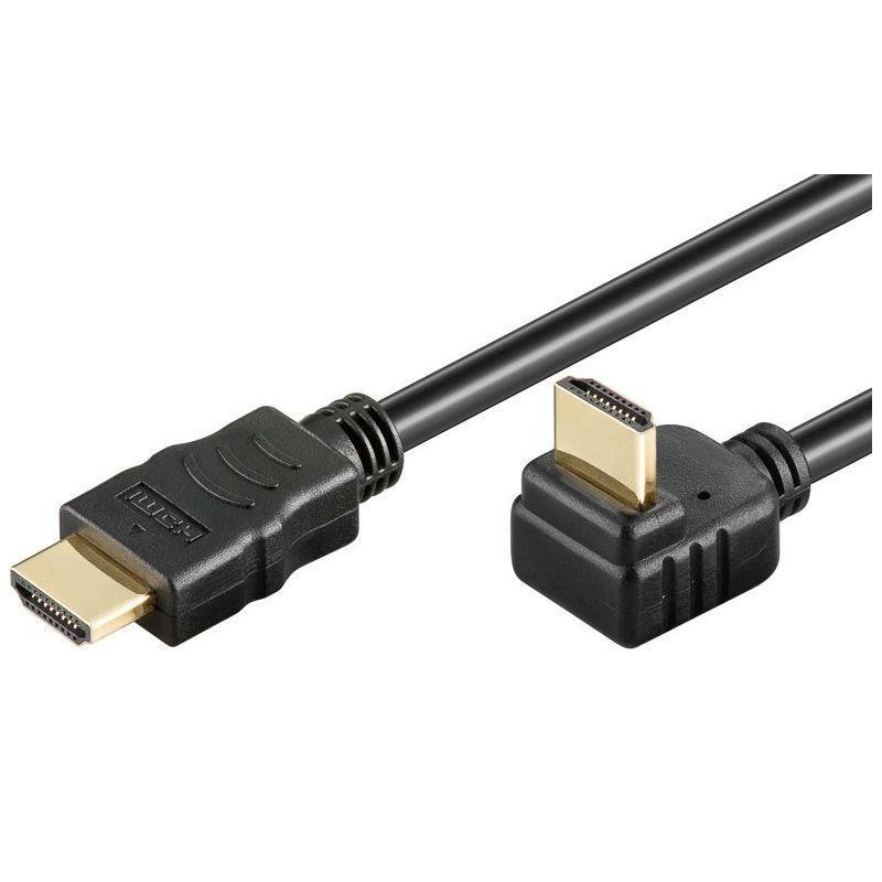 Podaljševalni kabel MicroConnect HDMI 2.0, 0,5m 270° kotni