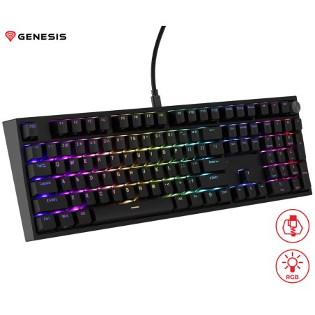 Tipkovnica Genesis Thor 404, RGB, Outemu Peach Silent V3, črna