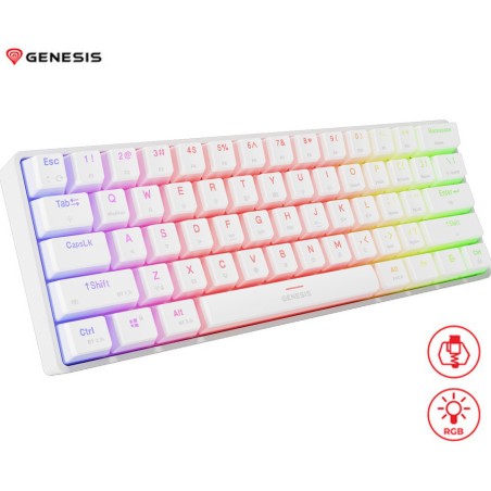 Tipkovnica Genesis Thor 660 G2, RGB, Gateron Brown stikala, bela