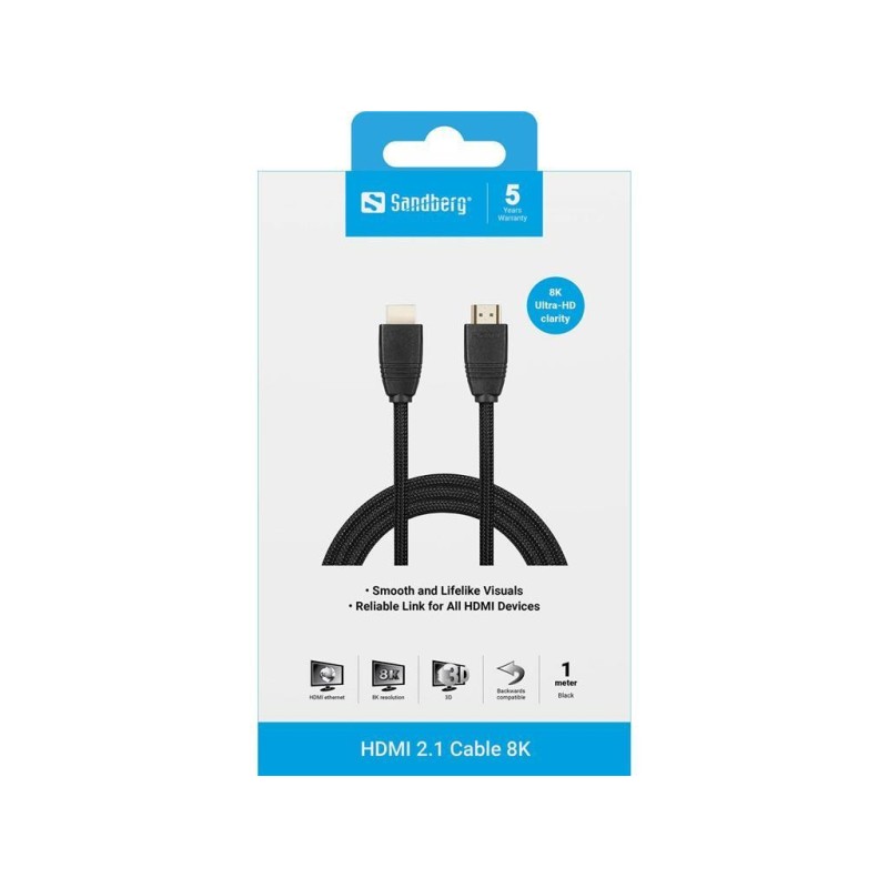 Kabel Sandberg HDMI 2.1 8K, 1m