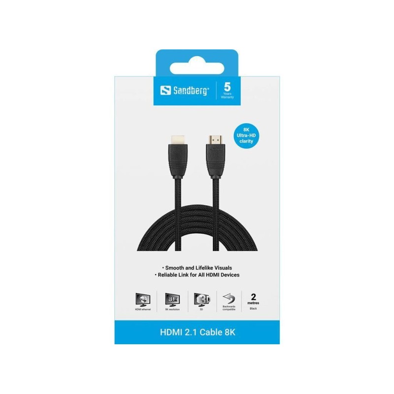 Kabel Sandberg HDMI 2.1 8K, 2m