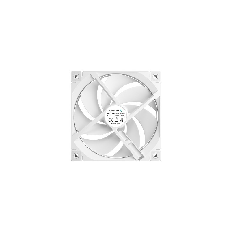 Ventilator za ohišje DeepCool FD12 WH V2, PWM, 120mm, bel