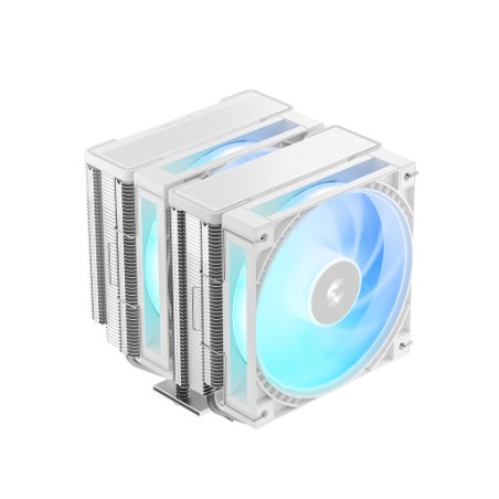 Hladilnik za procesor DeepCool AG620 G2 WH ARGB, 2x 120mm, bel