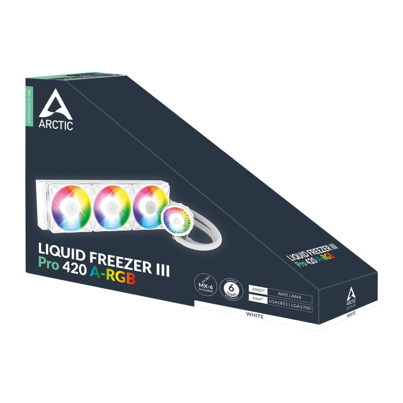Vodno hlajenje ARCTIC Liquid Freezer III Pro, 420mm, A-RGB, belo