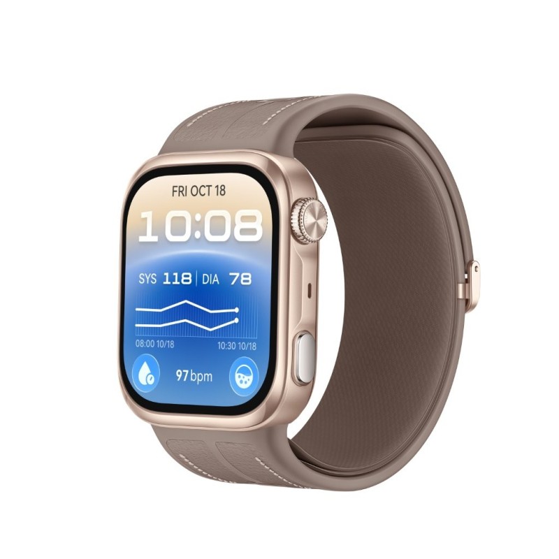 Pametna ura Huawei Watch D3, zlata (rjav pašček)