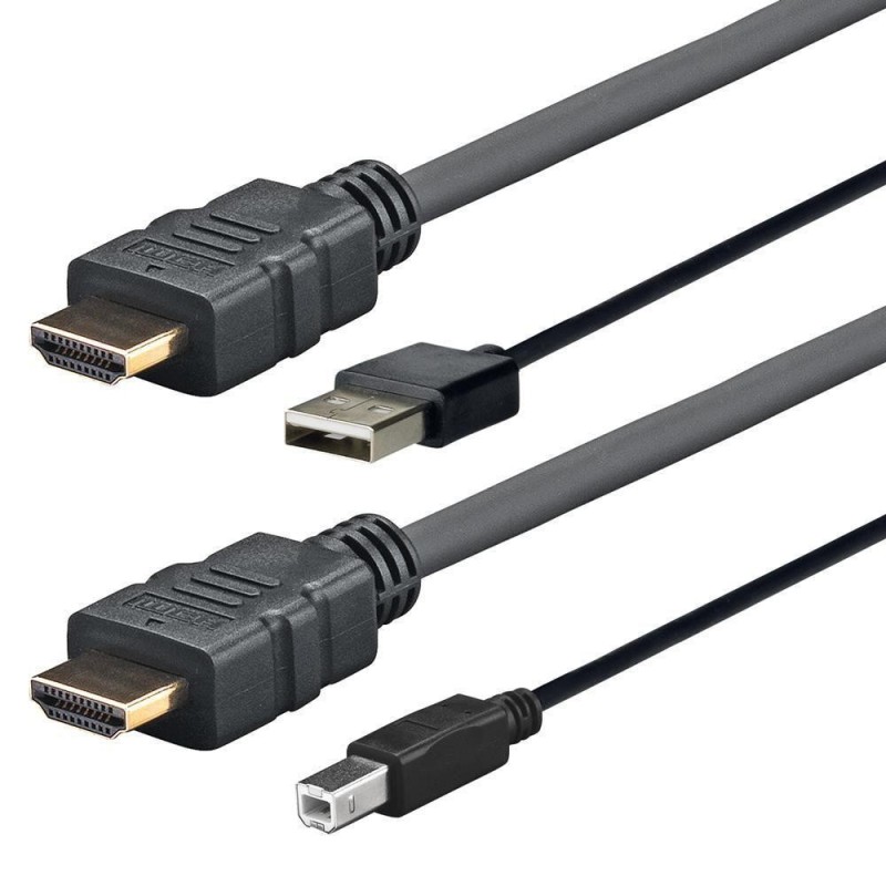 Kabel Vivolink HDMI+USB-A na HDMI+USB-B 4K/60Hz, 18Gb/s, 2m