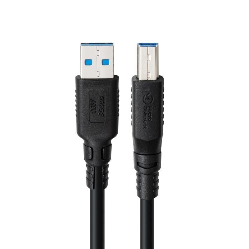 Kabel MicroConnect ColorFlex USB 3.2 A-B Gen 1, brez halogena (LSZH), 1m