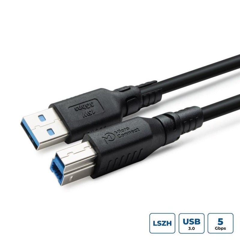 Kabel MicroConnect ColorFlex USB 3.2 A-B Gen 1 , brez halogenov (LSZH), 2m