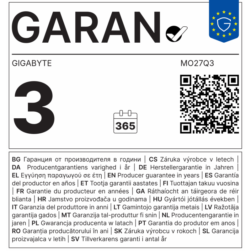 Monitor Gigabyte MO27Q3