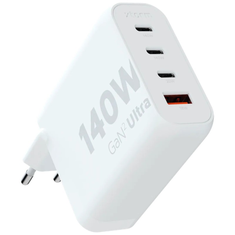 Polnilec Xtorm GaN2 Ultra 140W, USB-C/A, bel