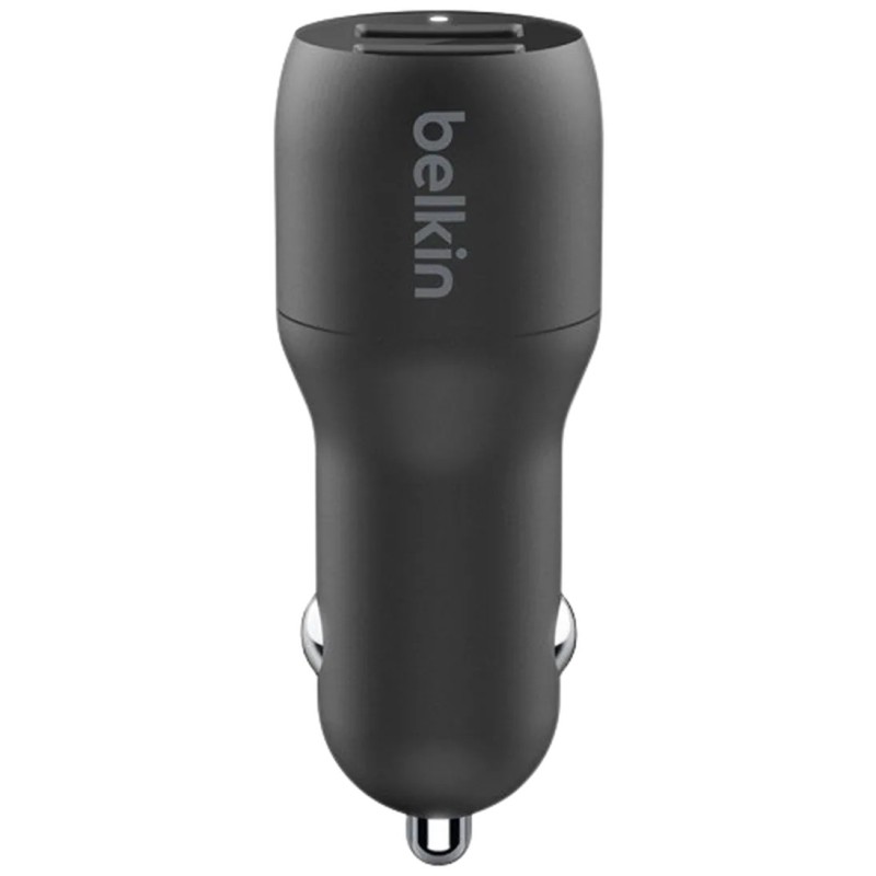 Avtomobilski polnilec Belkin BoostCharge 12W, 2x USB-A, črn