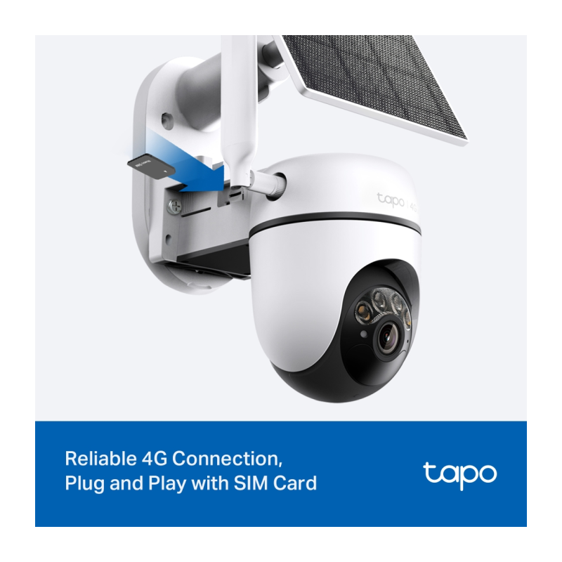 IP kamera TP-Link Tapo C615G KIT LTE, 3MP, zunanja, bela, s solarnim panelom