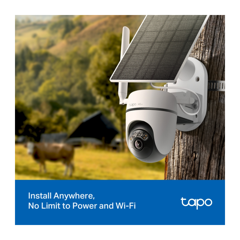 IP kamera TP-Link Tapo C615G KIT LTE, 3MP, zunanja, bela, s solarnim panelom