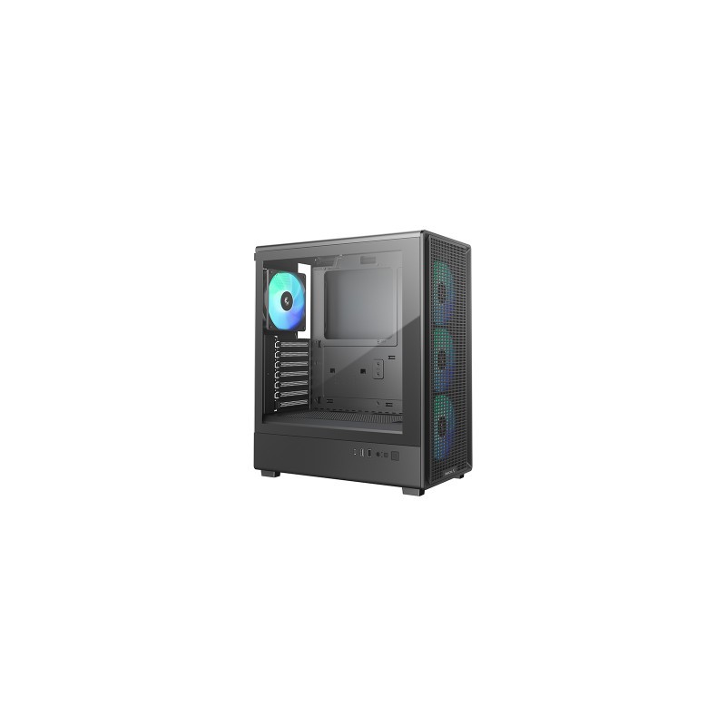 Ohišje DeepCool CC550 4F, ATX, Midi-Tower, ARGB, kaljeno steklo, črno