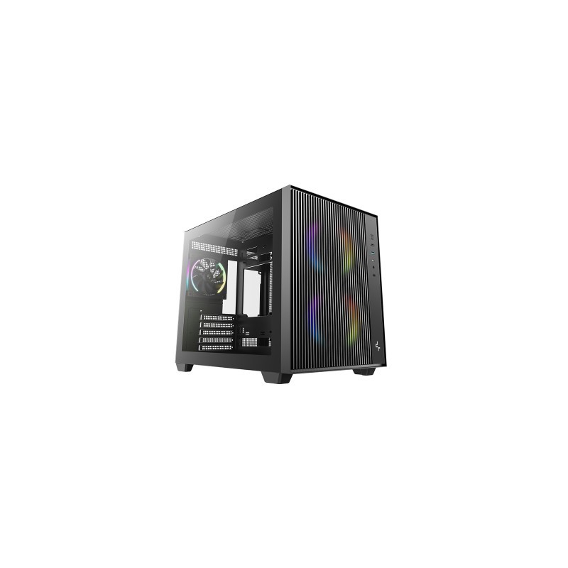 Ohišje DeepCool CG330 MESH 3F, micro-ATX, ARGB, kaljeno steklo, črno