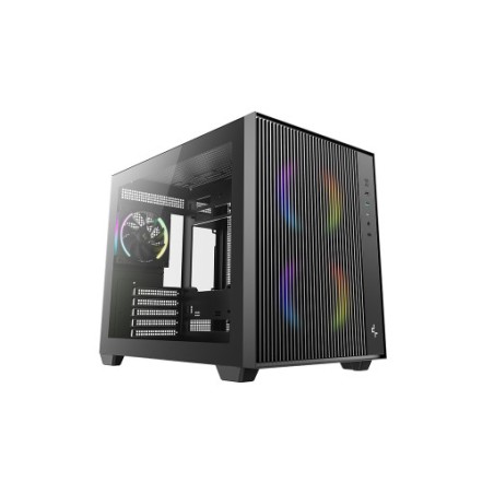 Ohišje DeepCool CG330 MESH 3F, micro-ATX, ARGB, kaljeno steklo, črno