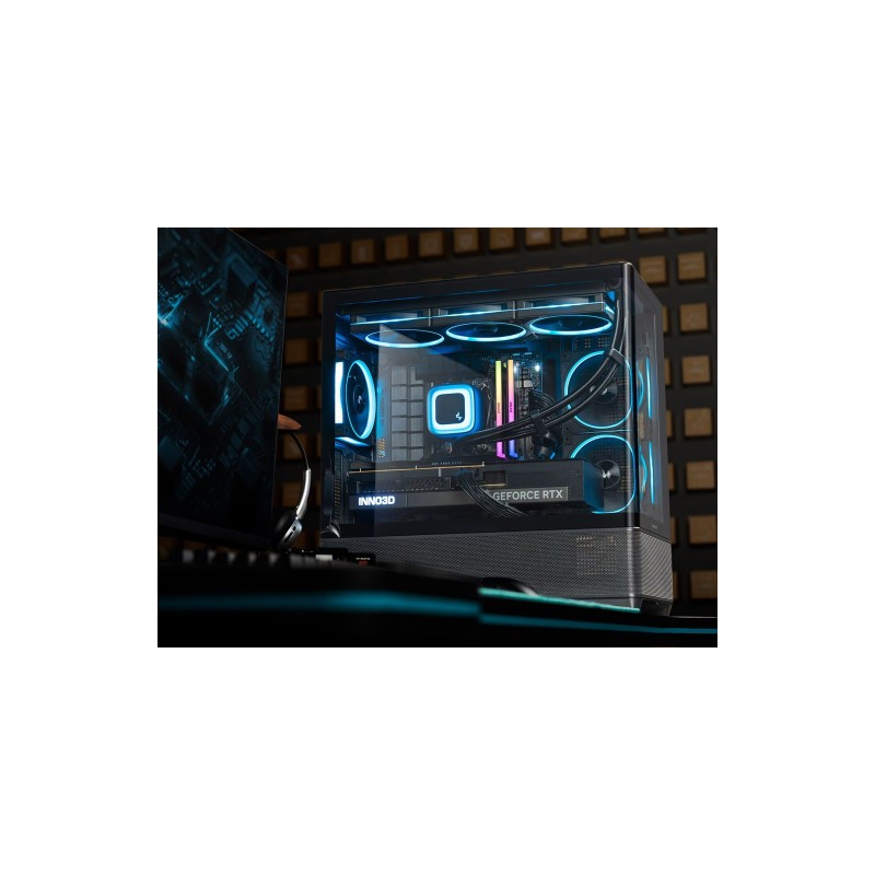 Ohišje DeepCool CG380U 3F, micro-ATX, ARGB, kaljeno steklo, črno