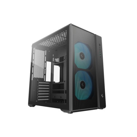 Ohišje DeepCool CG590 MESH 2F, ATX, Midi-Tower, kaljeno steklo, črno