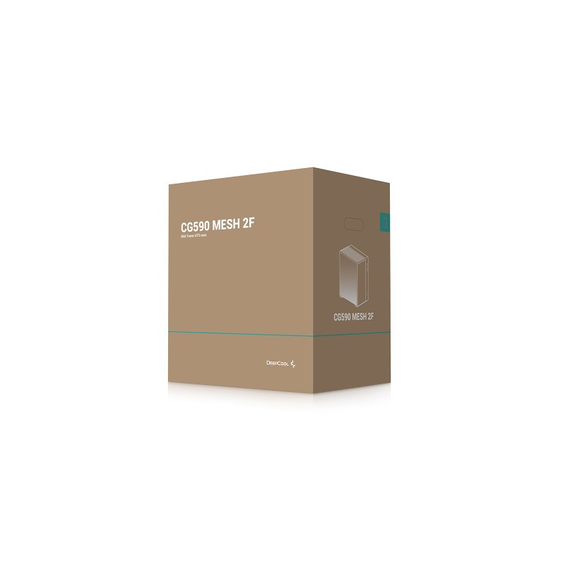 Ohišje DeepCool CG590 MESH 2F, ATX, Midi-Tower, kaljeno steklo, črno