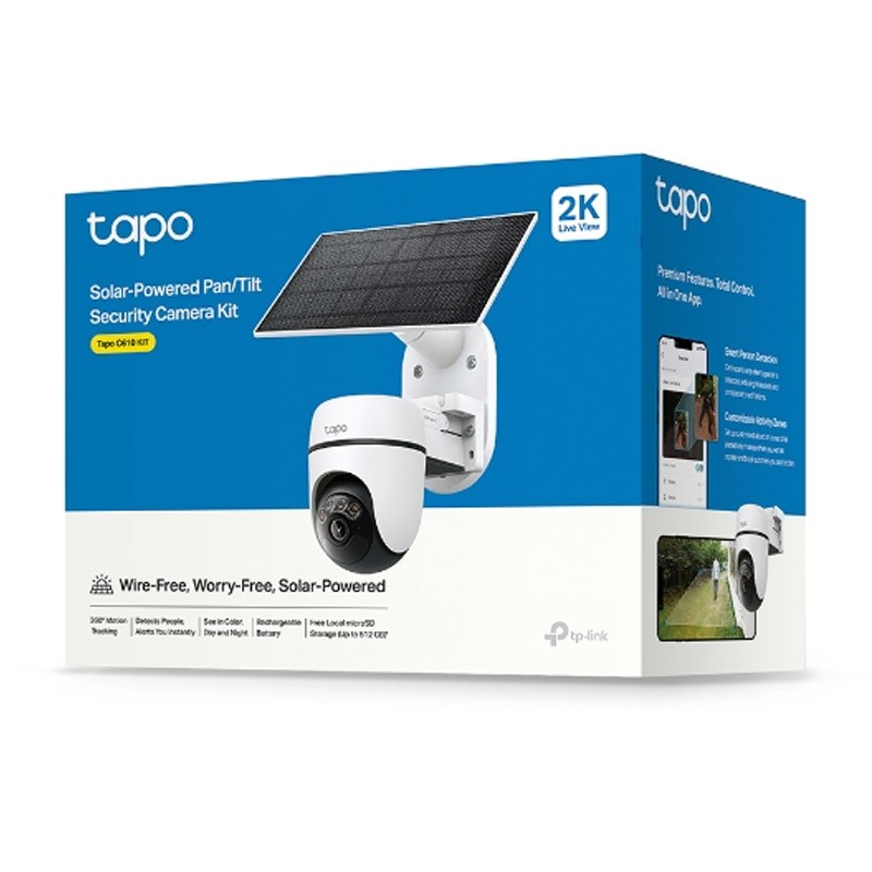 IP kamera TP-Link Tapo C610 KIT, 3MP, zunanja, bela, s solarnim panelom