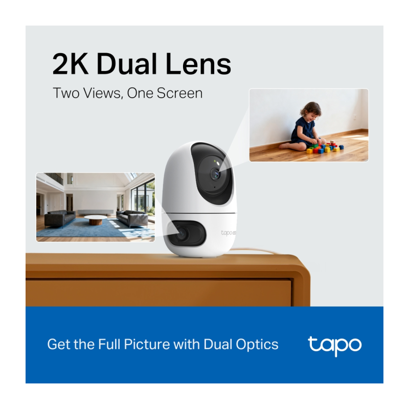 IP kamera TP-Link Tapo C245D Dual Lens, 3MP, notranja, bela