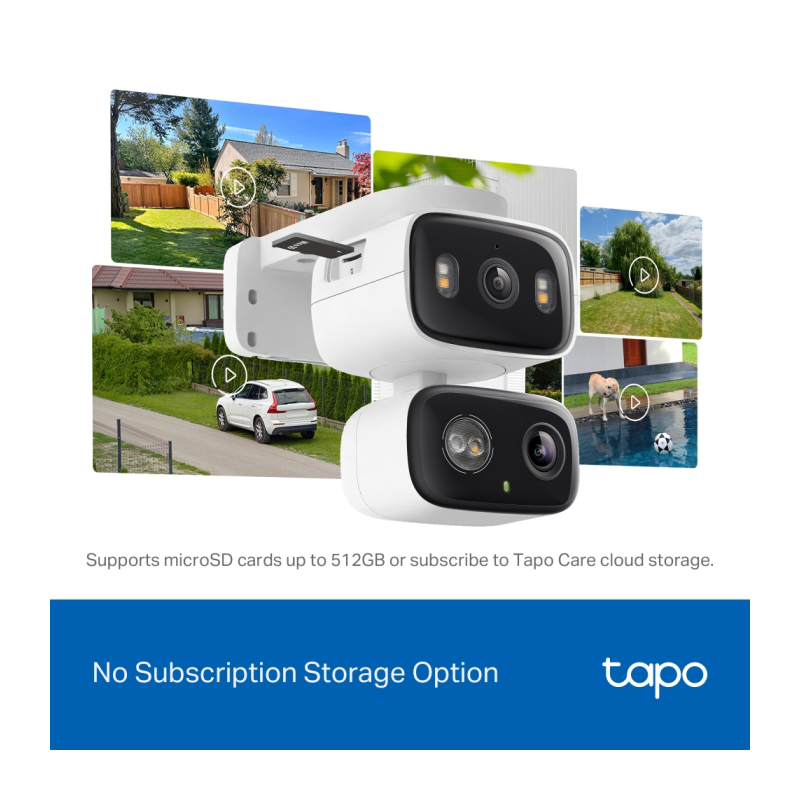 IP kamera TP-Link Tapo C246D Dual Lens, 3MP, notranja/zunanja, bela