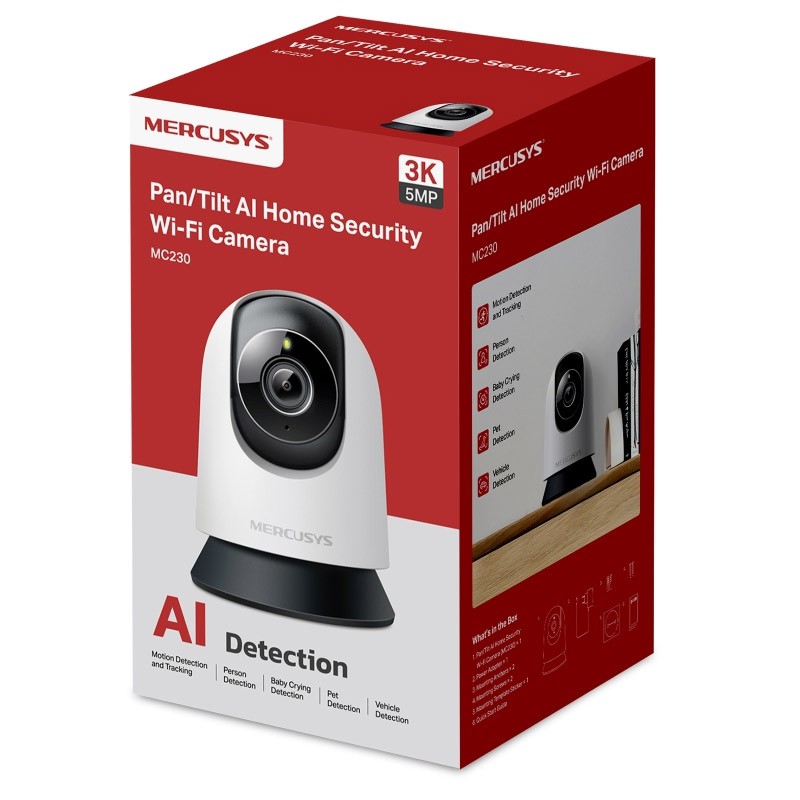 IP kamera MERCUSYS MC230, 5MP, notranja, bela