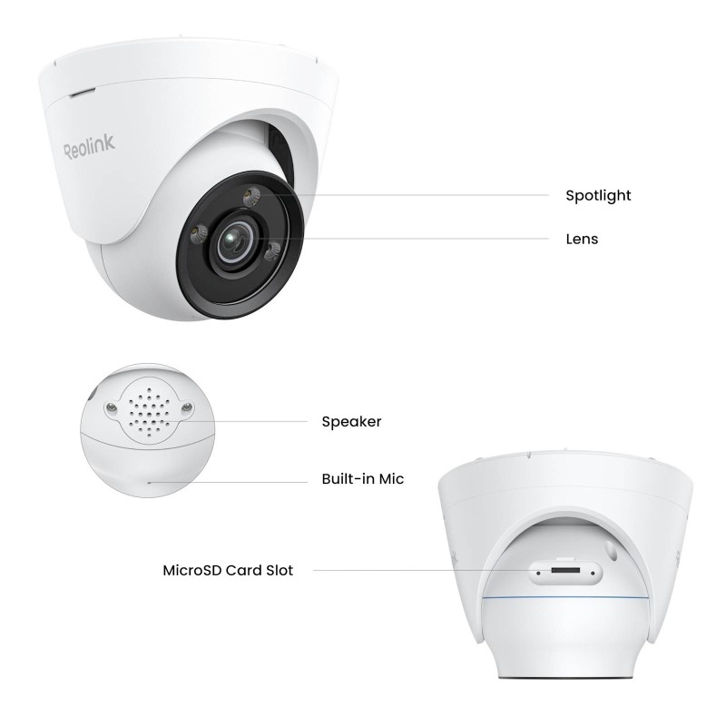 IP kamera Reolink P335X PoE, 8MP 4K, zunanja, bela