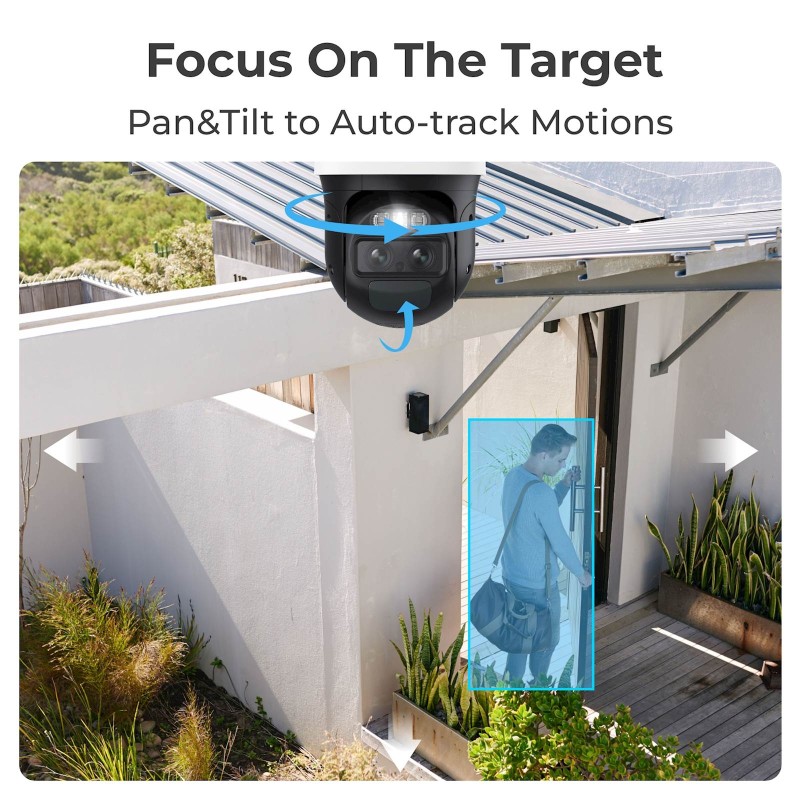 IP kamera Reolink TrackMix Series B770+SP2 Wi-Fi 6, 8MP, zunanja, bela