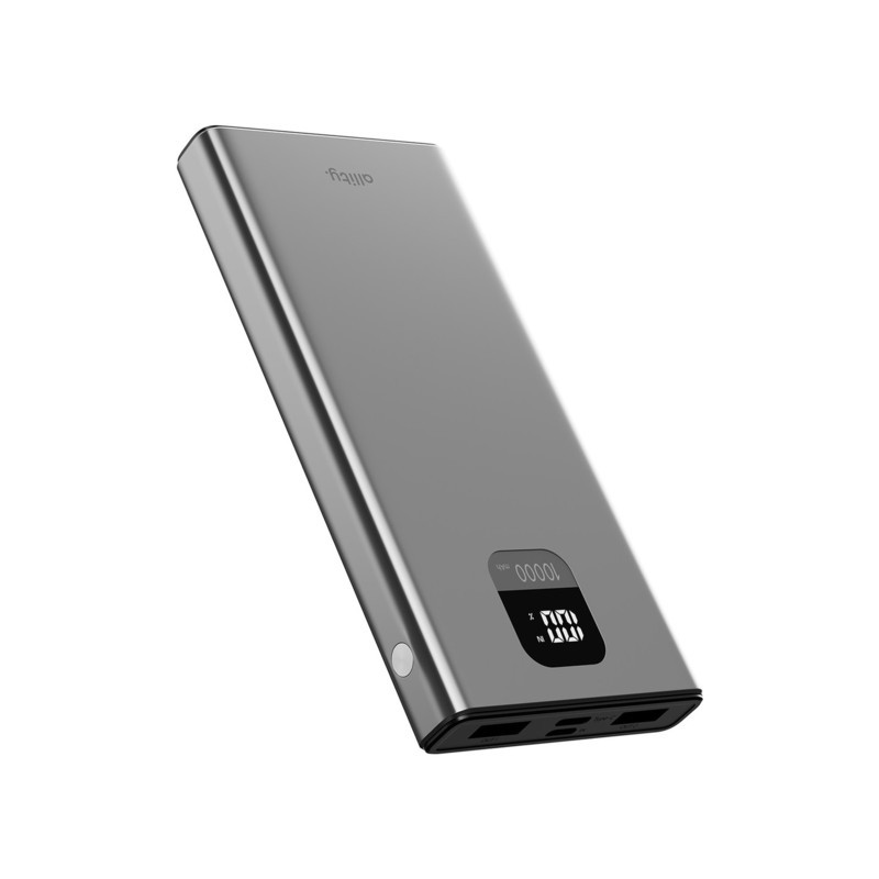 Prenosna baterija Powerbank Allity APB-100, 10.000mAh, PD, QC, siva