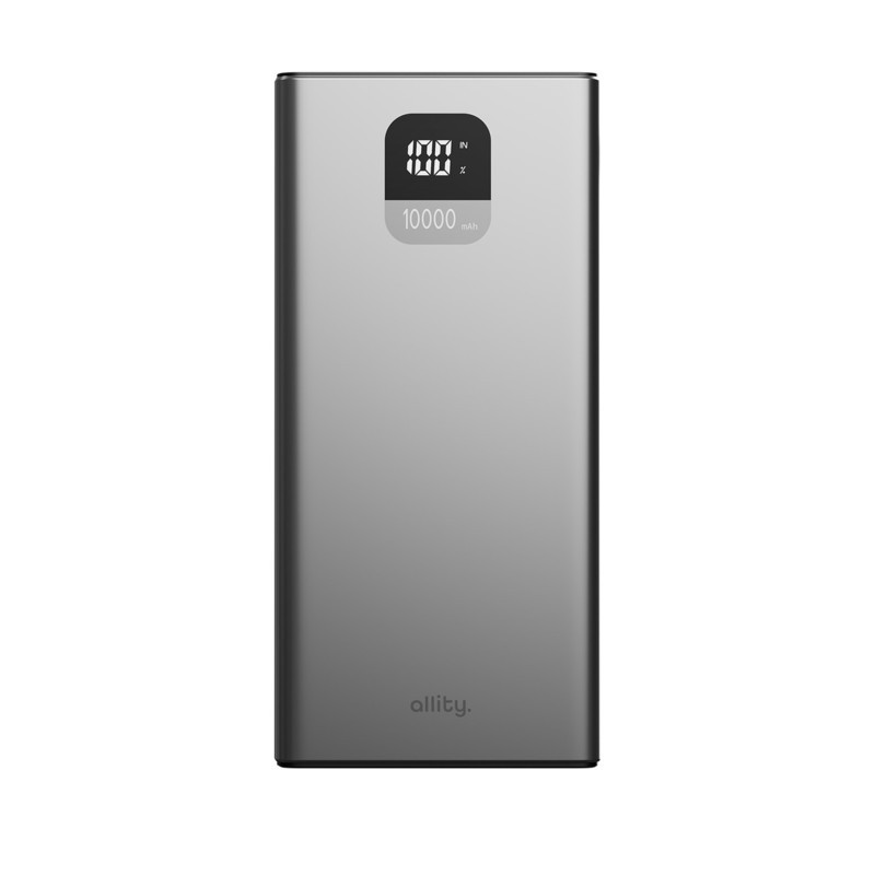 Prenosna baterija Powerbank Allity APB-100, 10.000mAh, PD, QC, siva