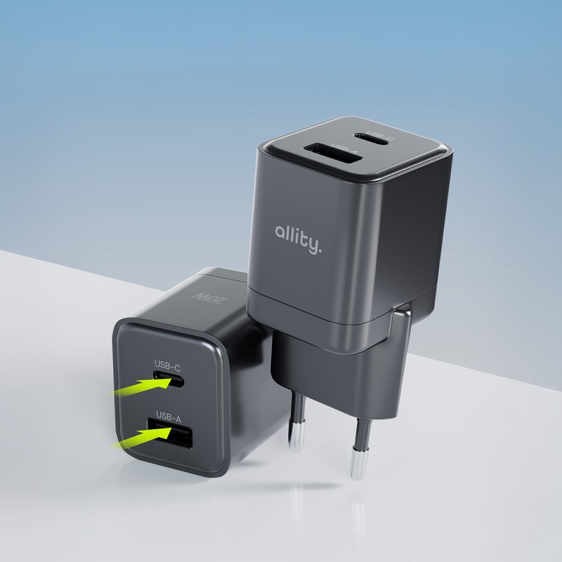Prenosna baterija Powerbank Allity ATK 5v1, 20.000mAh, črn