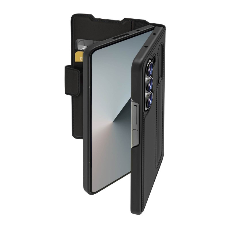 Preklopna torbica Wallet Stand za Galaxy Z Fold7, črna