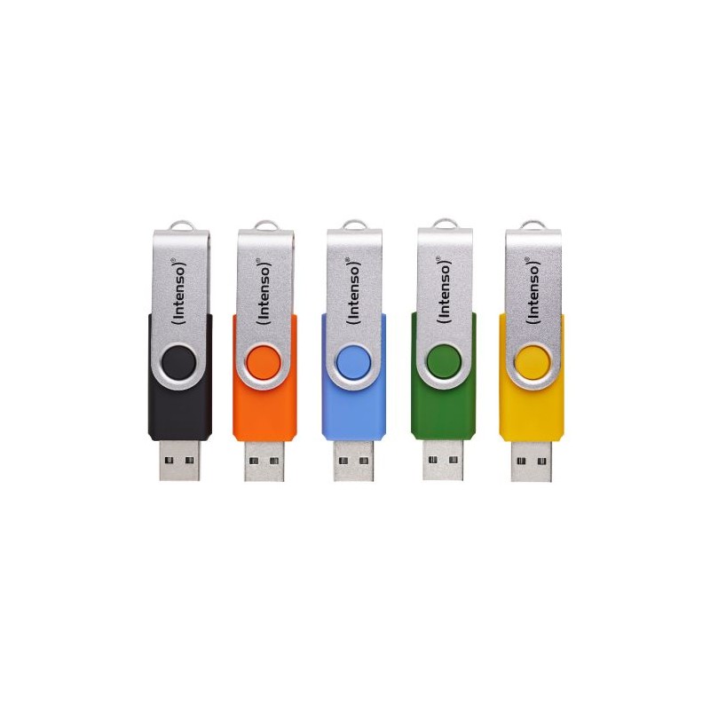 USB kjučki 5x64GB Intenso Office Line, USB 3.2, barvni
