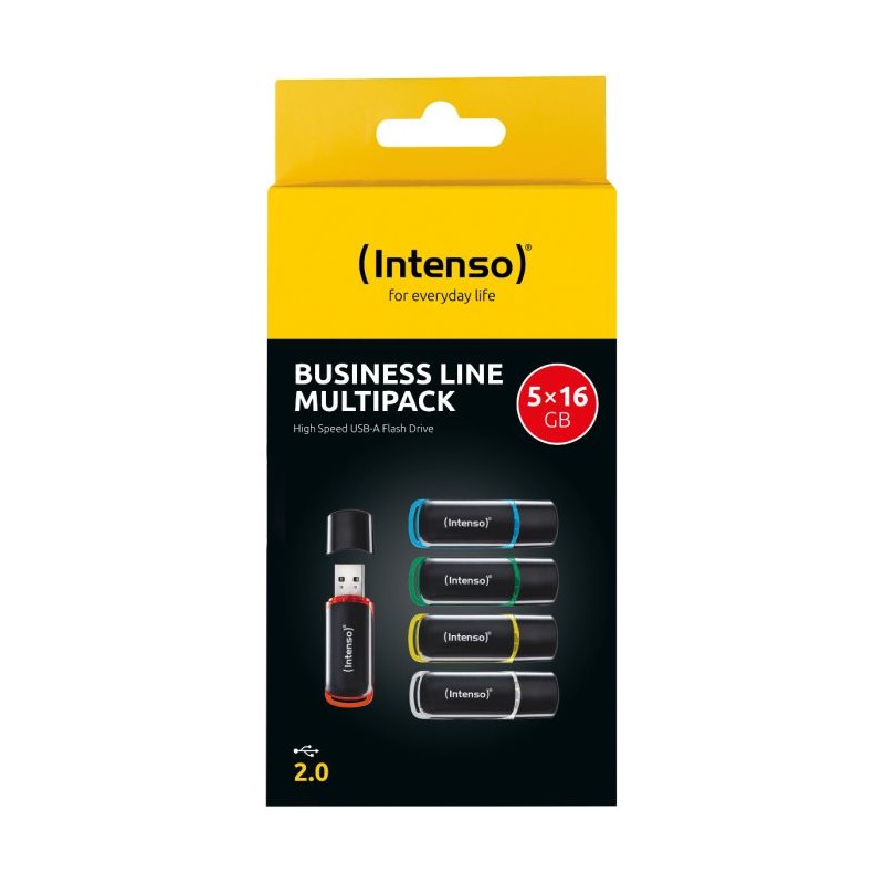 USB kjučki 5x16GB Intenso Business Line, USB 2.0, barvni