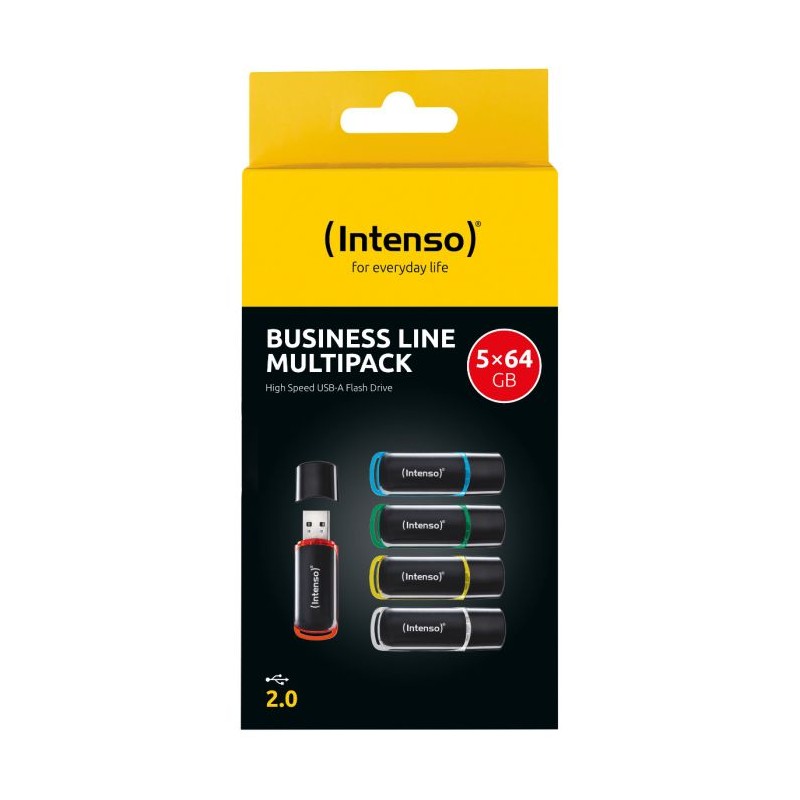 USB kjučki 5x64GB Intenso Business Line, USB 2.0, barvni